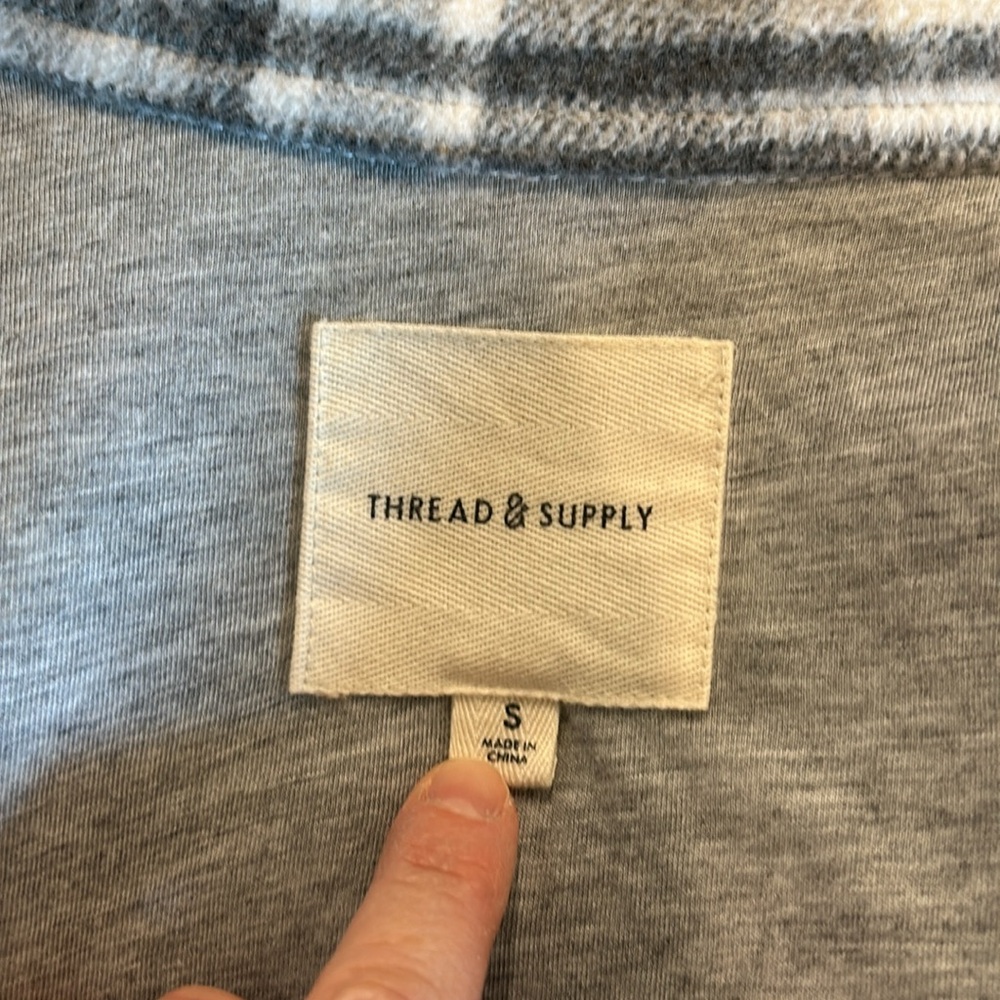 Thread & Supply Gray Plaid Jacket - image 5